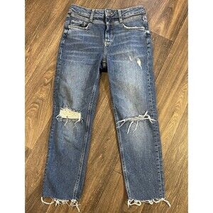 Pilcro Anthropologie Jeans Womens 25 Straight Leg Medium Wash Denim